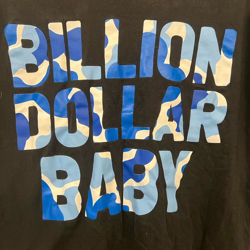 Billion Dollar Baby Blue Camo Logo Graphic T-Shirt | Size Medium - Picture 2 of 4